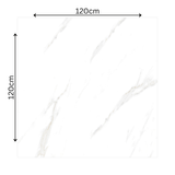 Smoke White 120x120cm matt porcelain tile with subtle grey veining. Durable, stylish, and perfect for modern floors and walls.