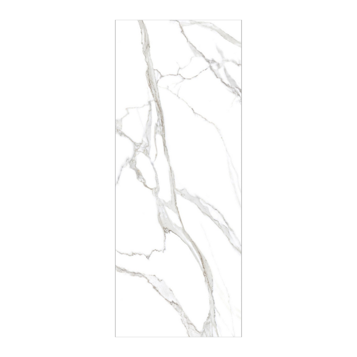 Statuario Oro 80×240cm / 80×320cm White 15mm – Glossy Porcelain Tile