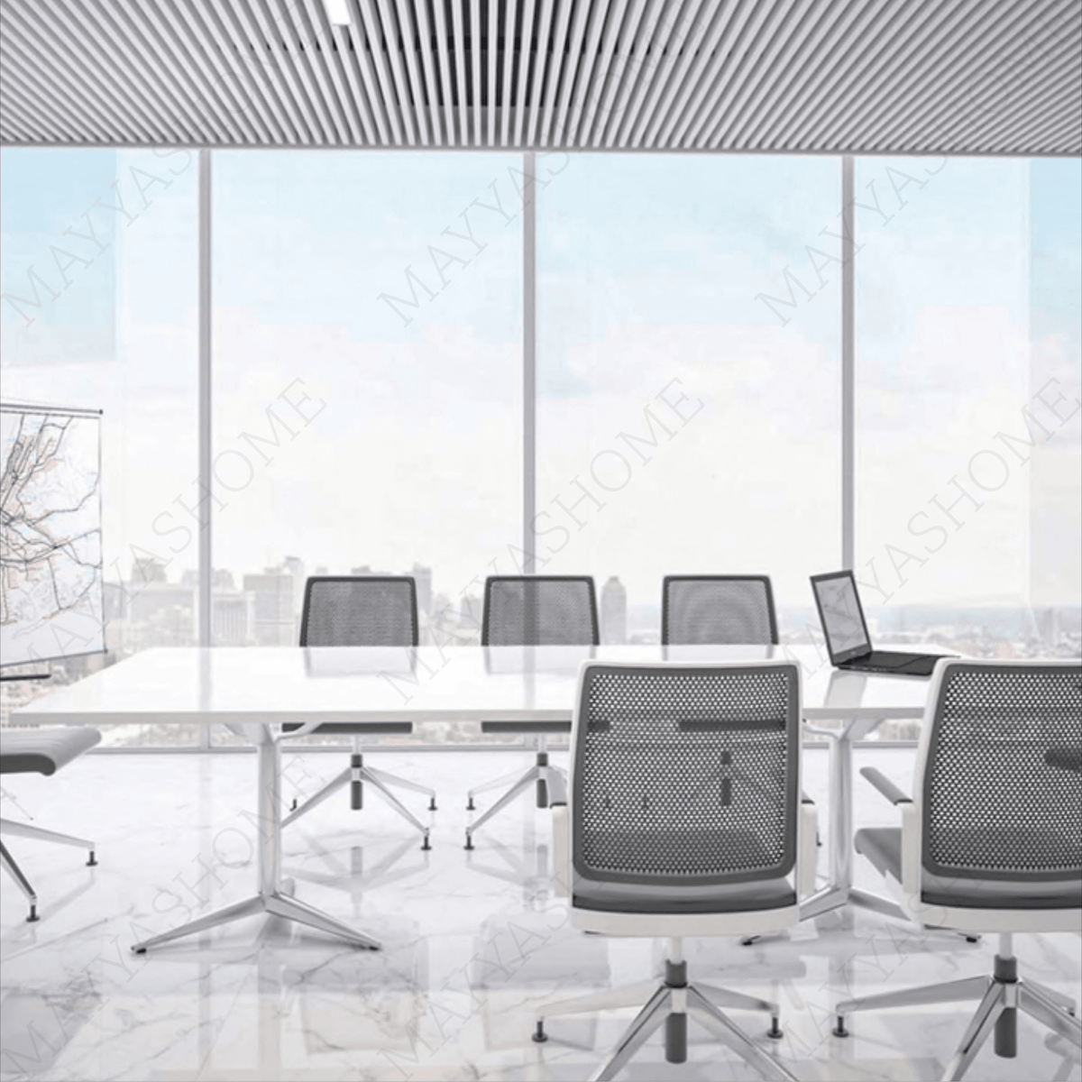 Statuario Marble 120x240cm glossy tile with bold grey veining on white. Perfect for walls and floors, adding timeless elegance to modern interiors.