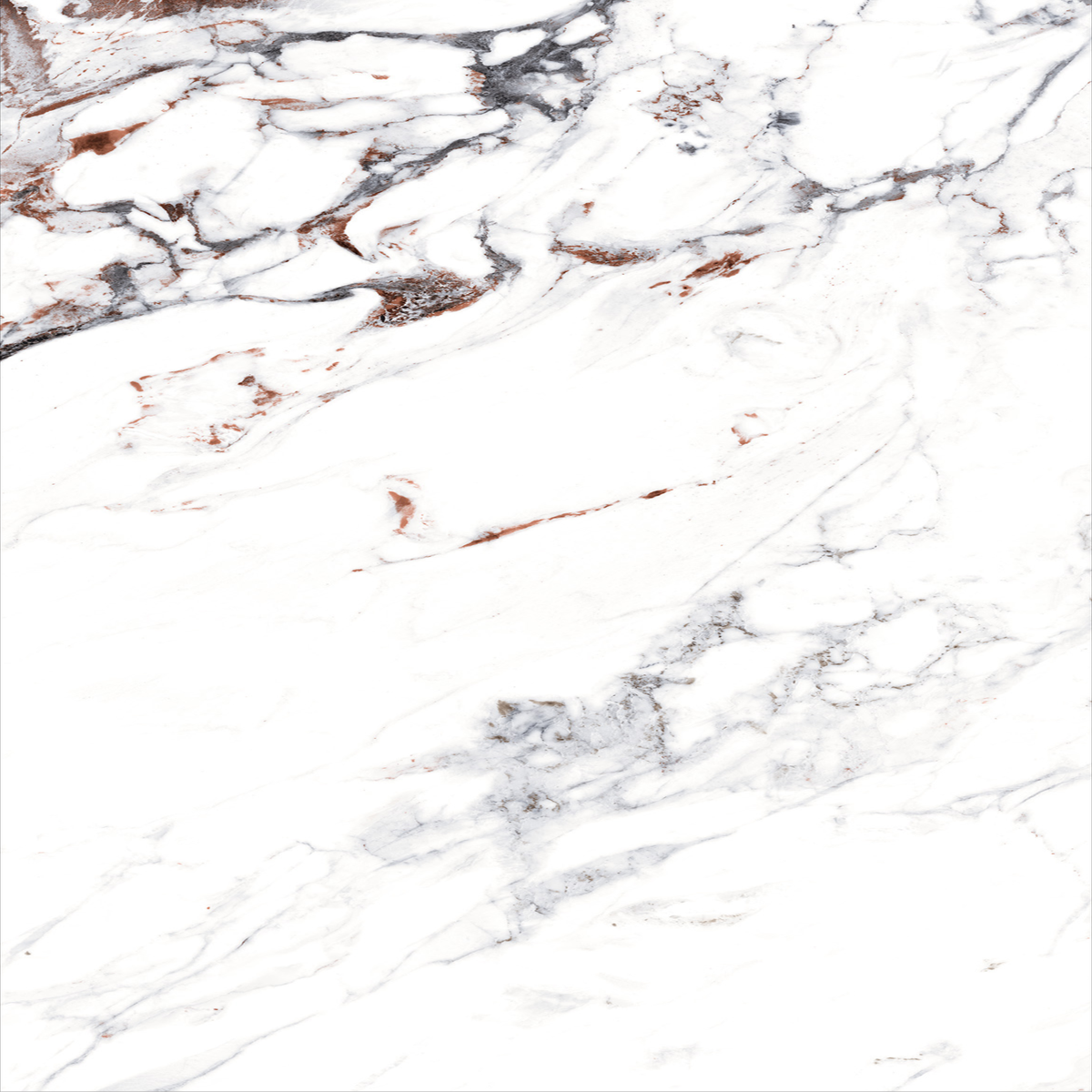 Statuario Rena 120x240cm glossy tile with grey veining on a white base. Durable and elegant, perfect for walls, floors, and modern luxury interiors.