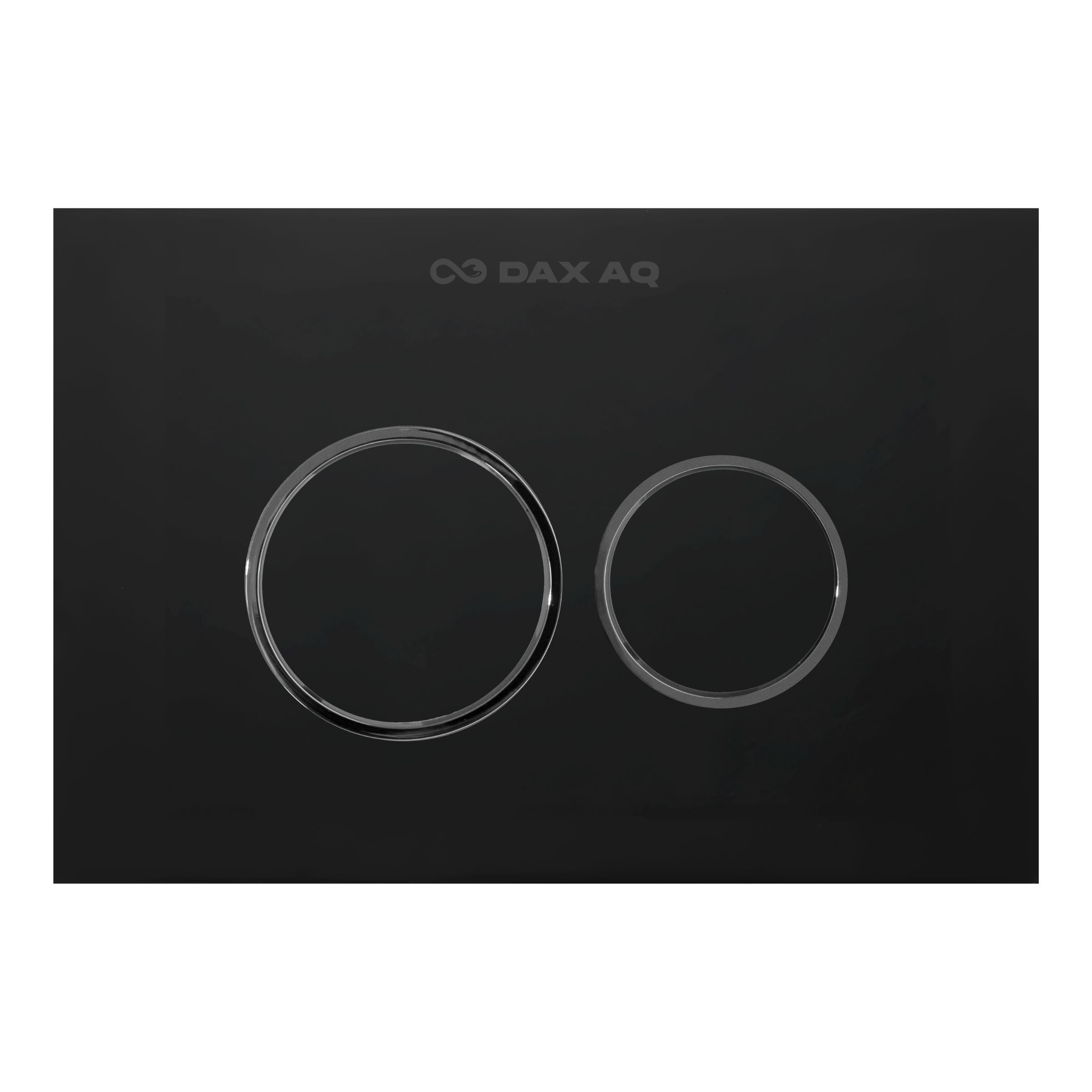 Stylish Halo Black Matt flush plate with dual-flush function, premium matte finish, and concealed cistern compatibility for modern luxury bathrooms.