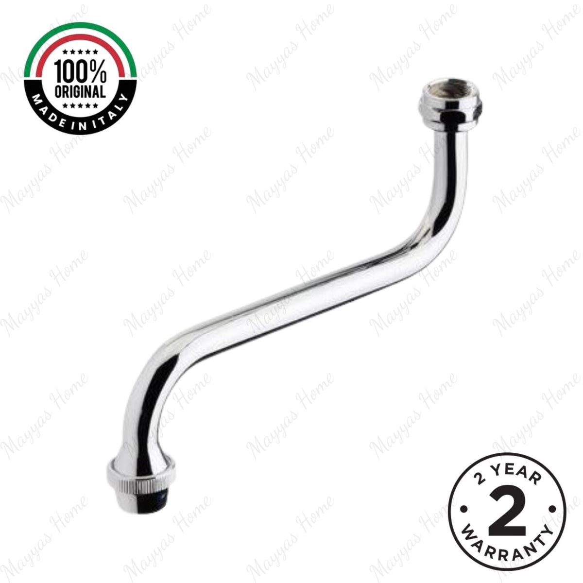 Swivel spout for external wall tap with G1/2 female threaded connection and flow limiter compatibility. Ideal for commercial and industrial plumbing systems in UAE.