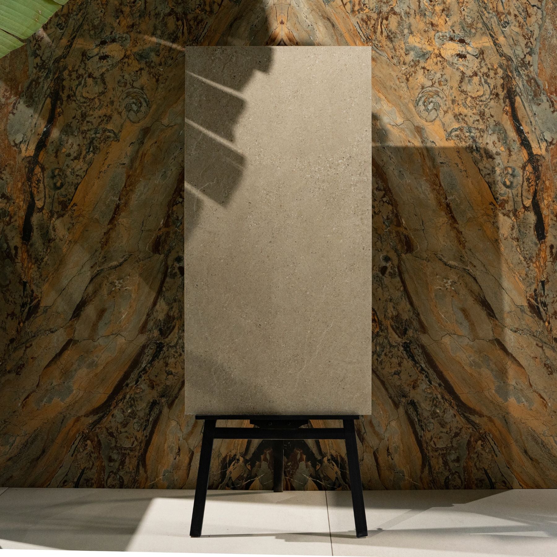 Terra Beige matt porcelain tile 60x120cm x2mm with warm natural tone, durable large format surface ideal for modern floors, walls and premium interiors.