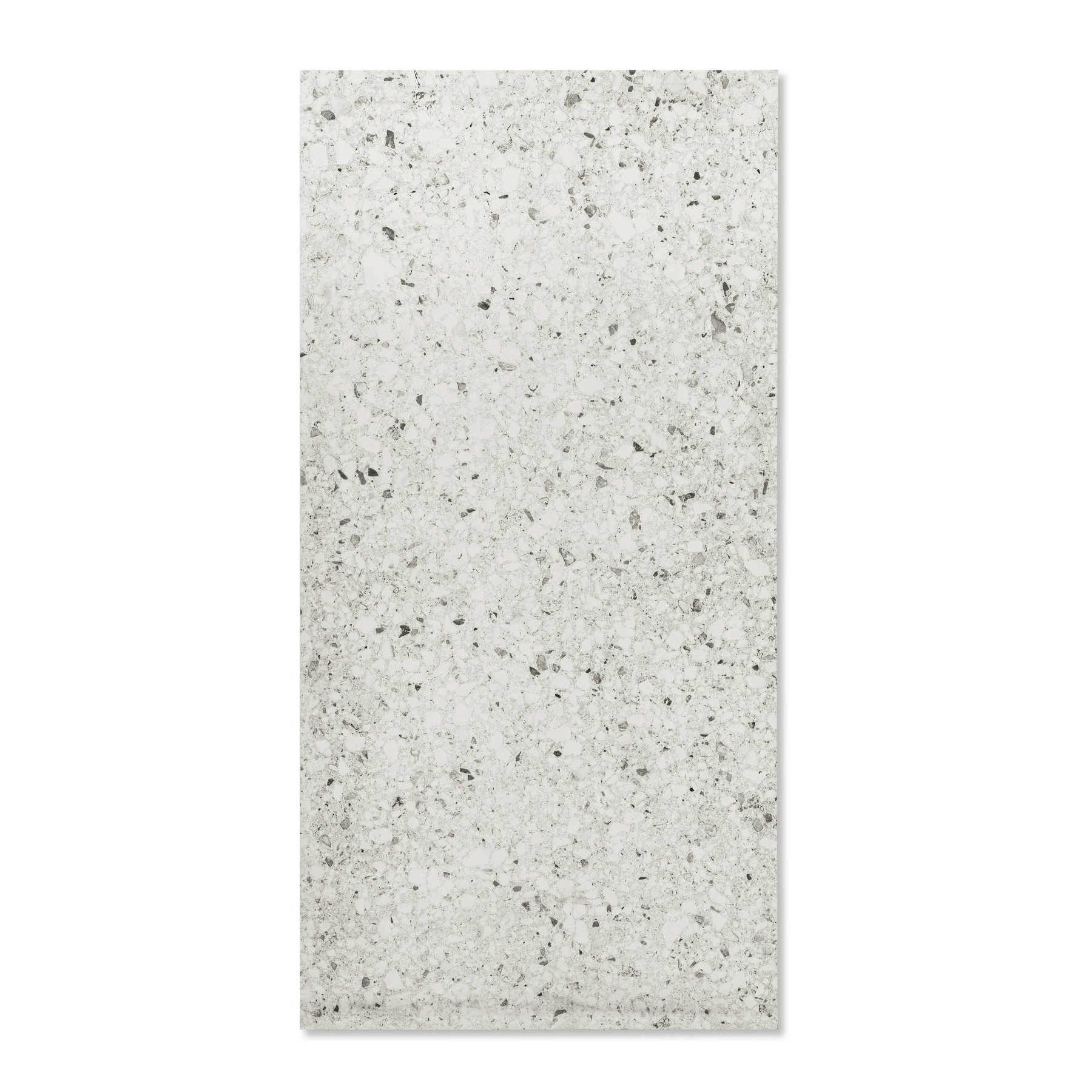 Terrazo Bianco porcelain tile 60x120cm 20mm thickness, terrazzo look design, durable porcelain tile for indoor and outdoor floors.