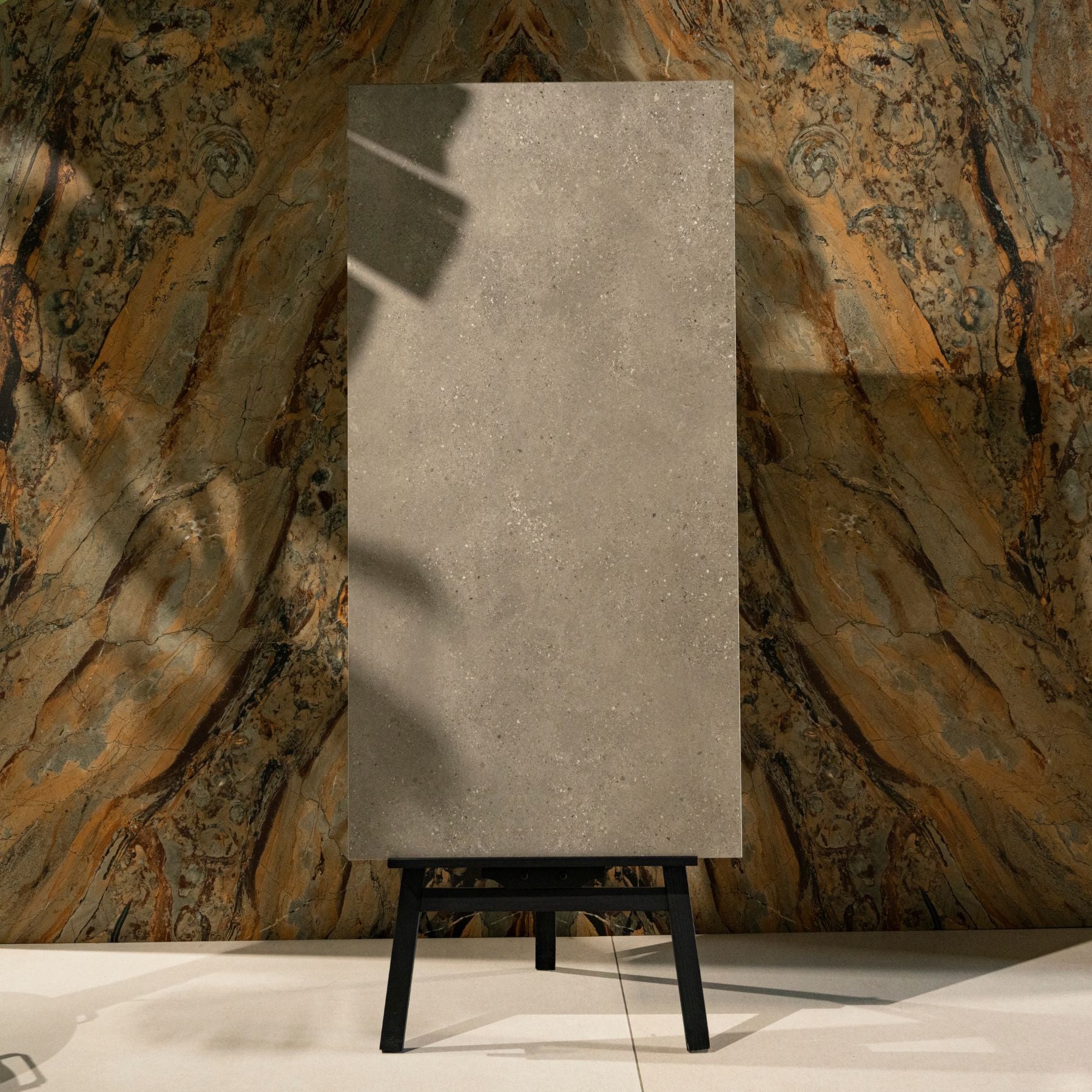 Thomas Dark Grey porcelain tile 60×120cm features a bold stone-inspired surface with deep grey tones, high durability, and low maintenance for floors and walls.