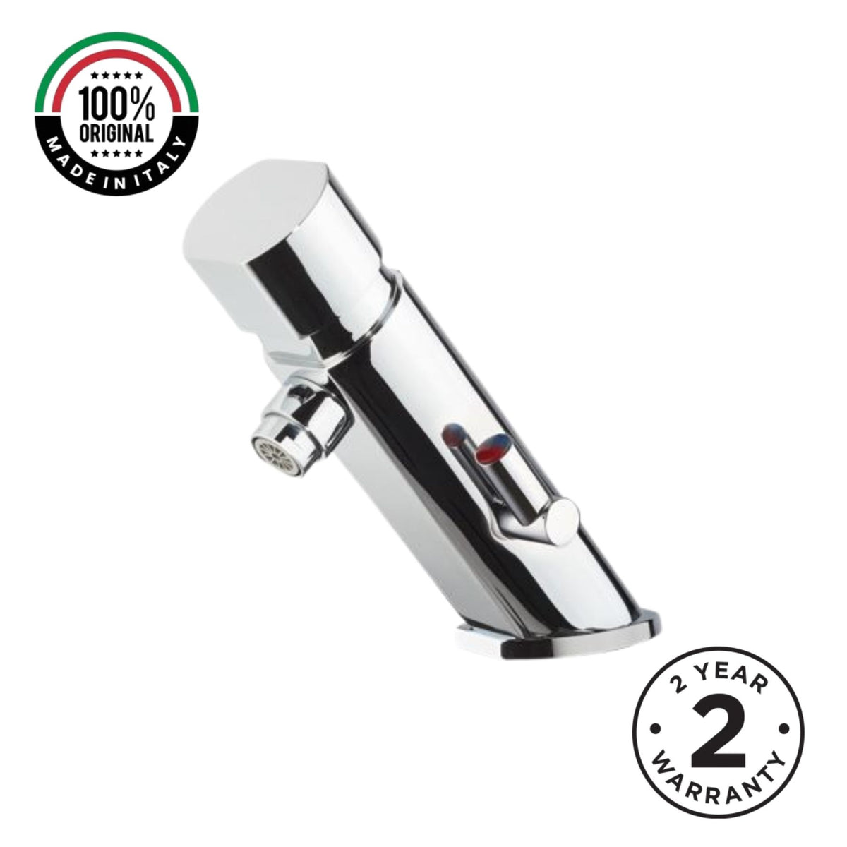 Timed sink mixer tap with 8–12 second push-button operation, anti-vandal protection and water-saving performance. Ideal for UAE commercial and public washrooms.