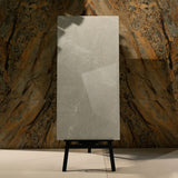 Toscana Grey glossy marble effect porcelain tile 60x120cm with 9mm thickness features soft grey tones, natural veining and polished finish.