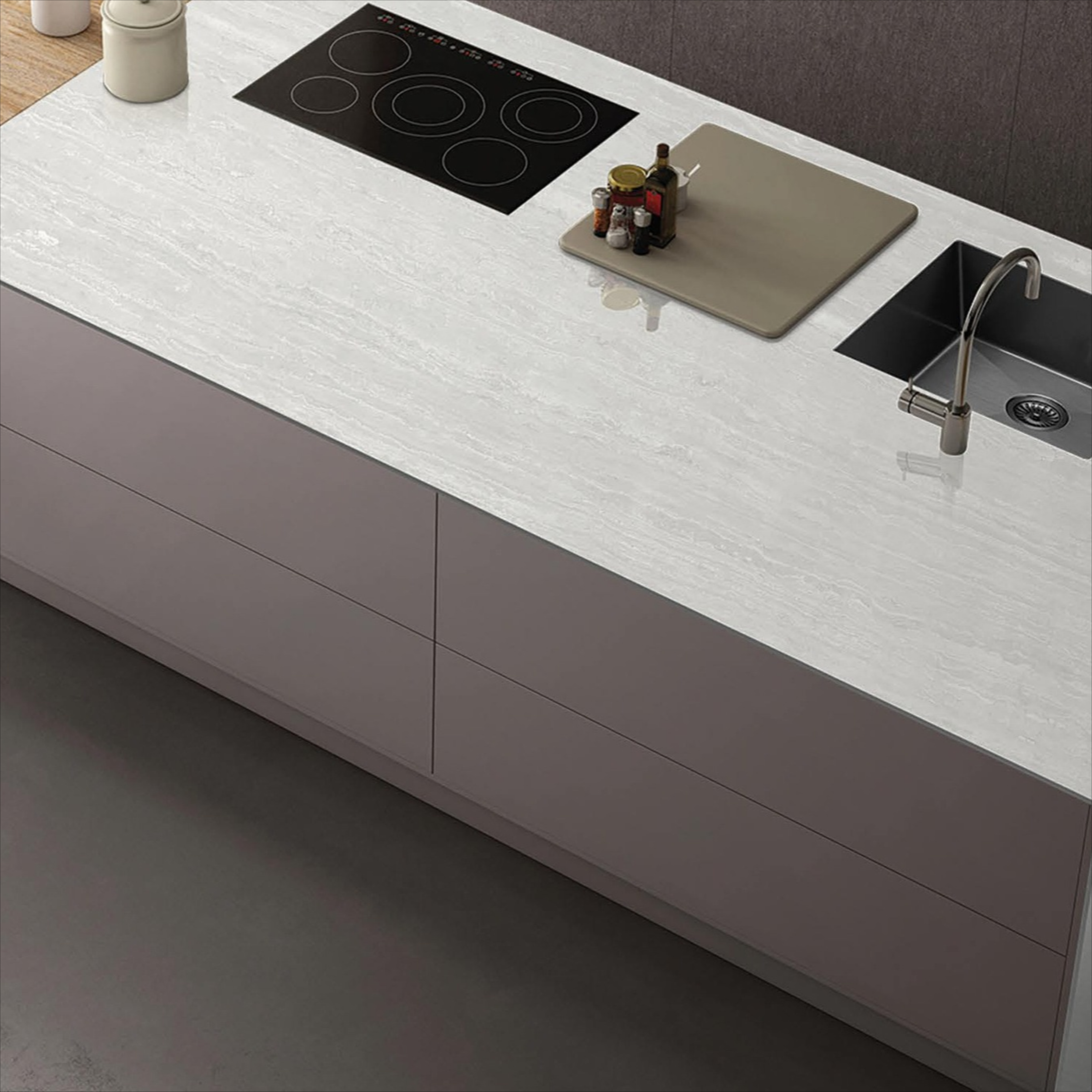 Travertine Silver white body porcelain tile with elegant travertine design
