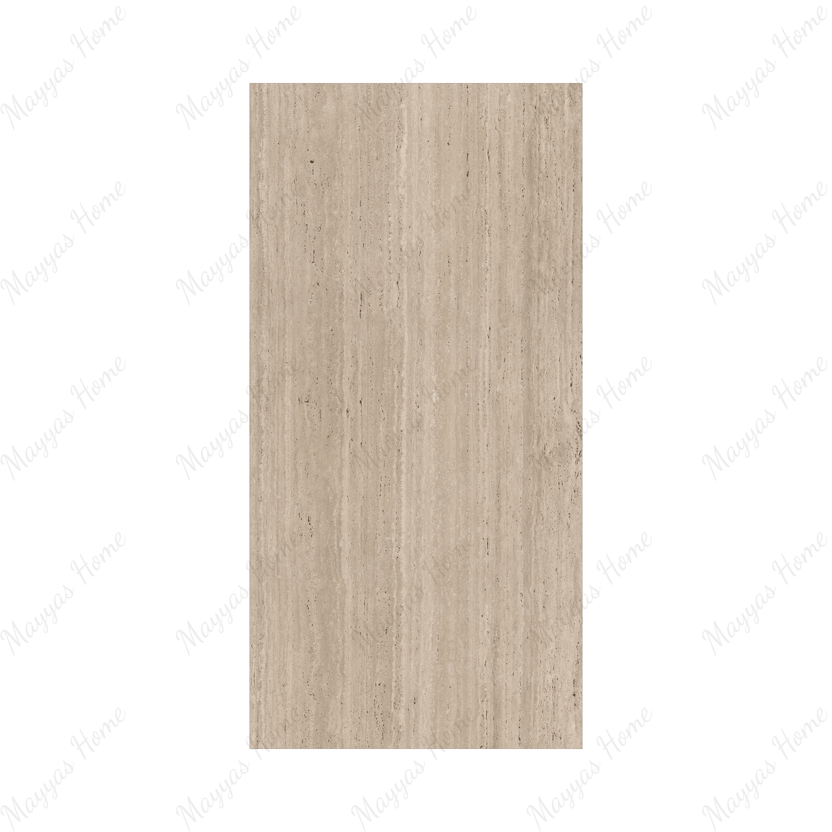 Travertine Beige 120x240cm glossy porcelain tile with warm stone look. Durable 9mm design for elegant floors and walls.