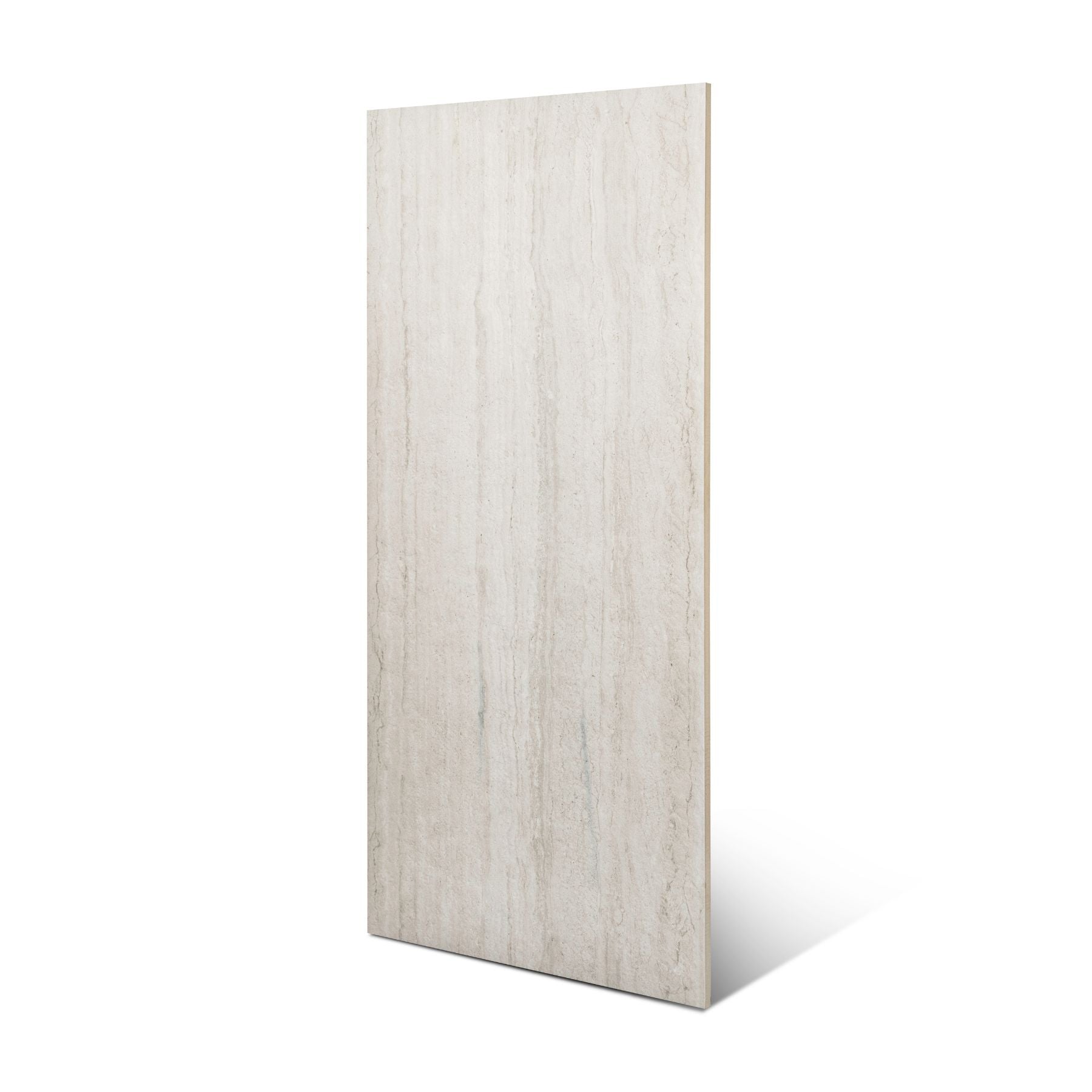 Travertine Bianco matt porcelain tile 60x120cm x 2mm featuring elegant natural stone texture. Durable large format tile perfect for modern floors and walls.