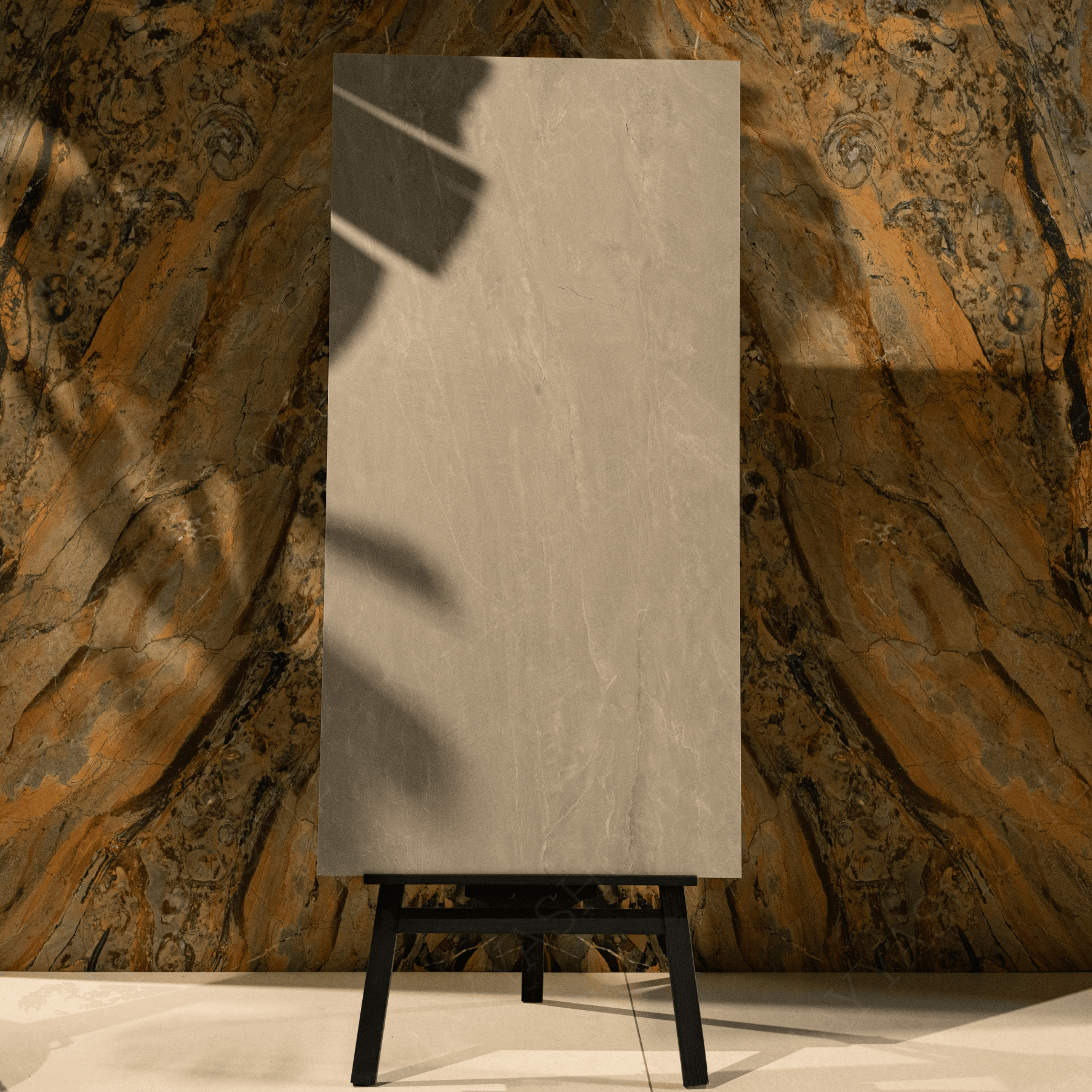 Tribeca Silver porcelain tile 60x120cm with 9mm thickness, stone look finish, durable porcelain, ideal for floors and walls.
