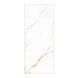 Lincoln Oro polished porcelain tile in 120x280cm with 6mm thickness. Extra-large floor and wall tile for premium residential and commercial interiors.
