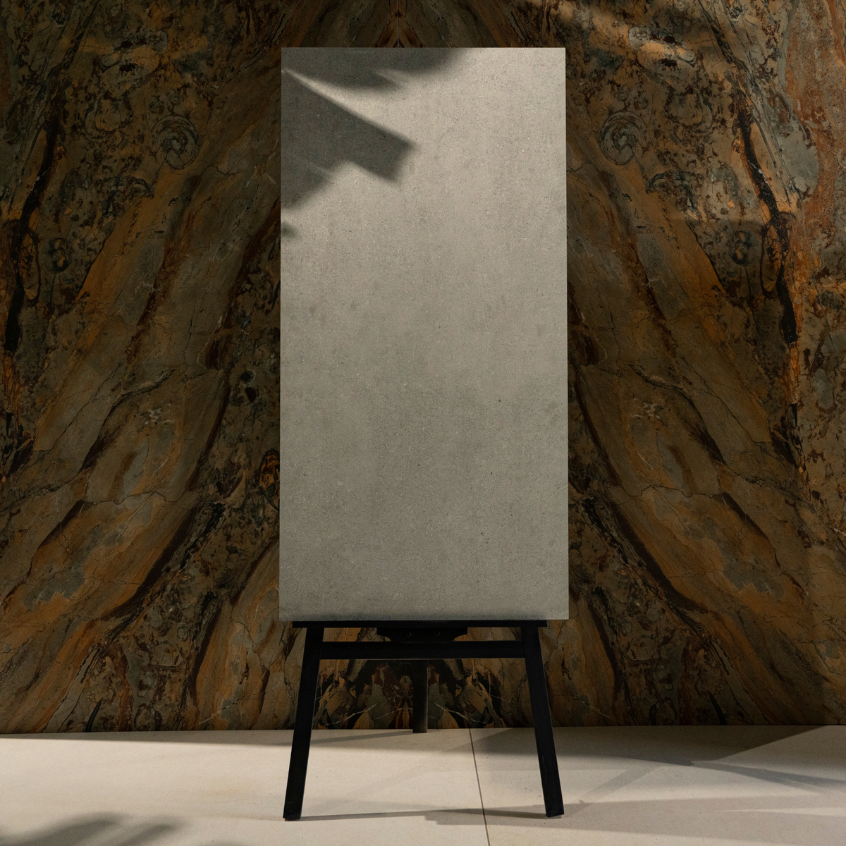 Urban Stone Gris porcelain tile 60x120cm 2mm thickness, grey stone look design, durable porcelain tile for modern floors and walls.