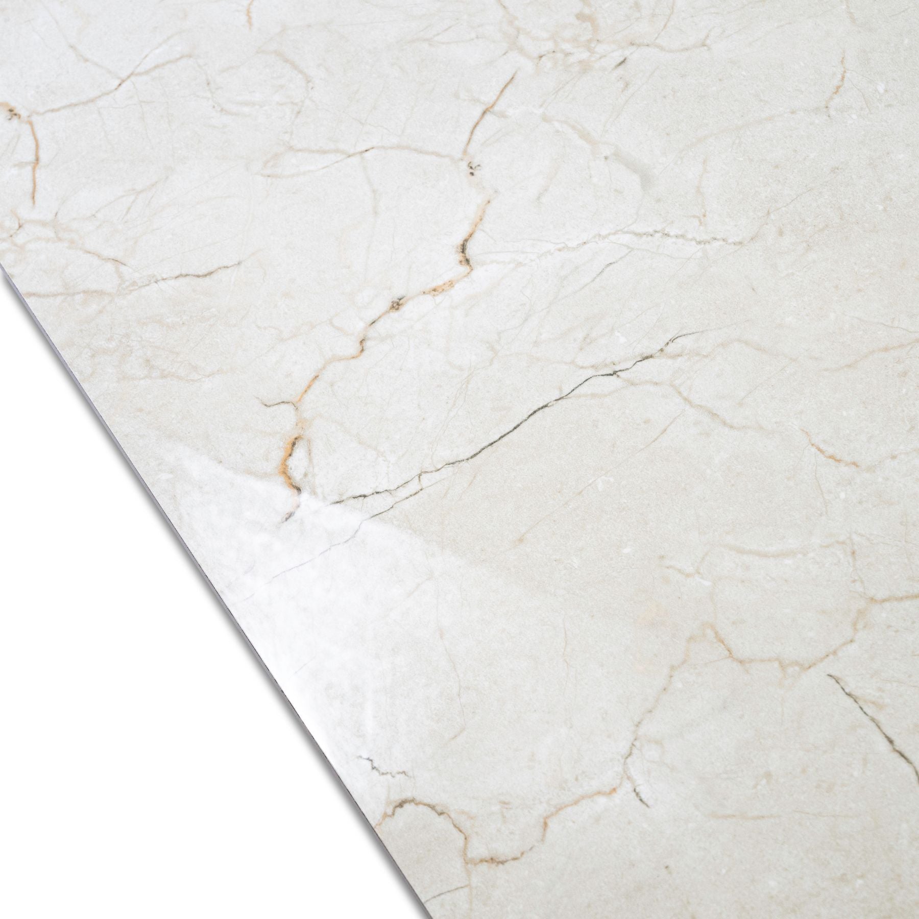 Vanilla Mist glossy marble effect porcelain tile 60x120cm with 9mm thickness features soft creamy tones and elegant shine.