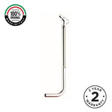 Wall-mounted toilet flush valve with push-button timer control, drain hose and G 1” female threaded spigot connection. Ideal for UAE commercial, hospitality and public washrooms.
