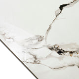 White Eclipse glossy marble effect porcelain tile 60x120cm with 9mm thickness delivers bright elegance with subtle movement.