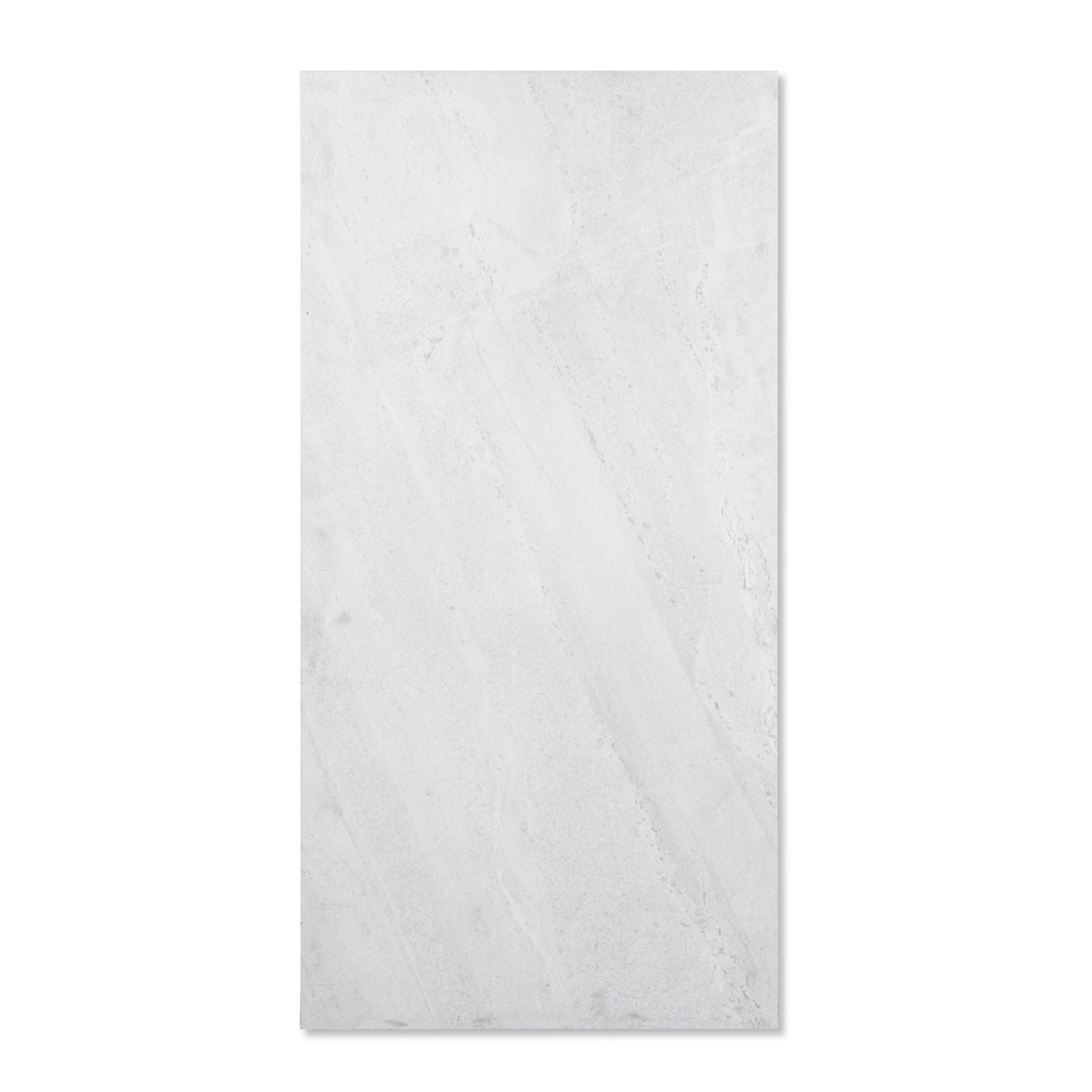 White Travertine matt porcelain tile 60x120cm x 2mm with elegant stone texture, durable large format surface ideal for modern floors, walls and premium interiors.