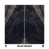 Elite Black 120x240cm 09mm – Book-Match Glossy Tile